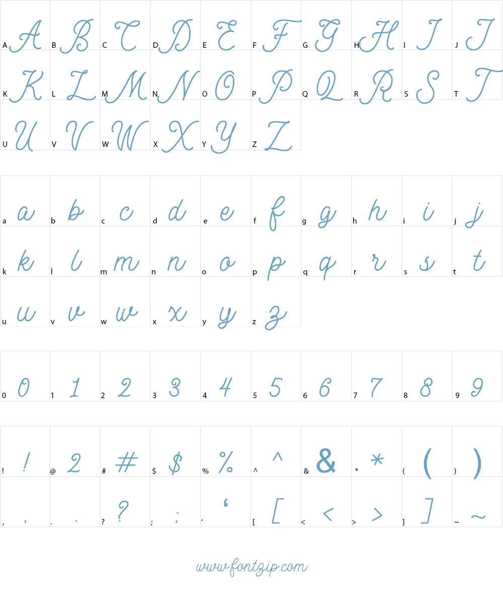 Motherline DEMO Font Character